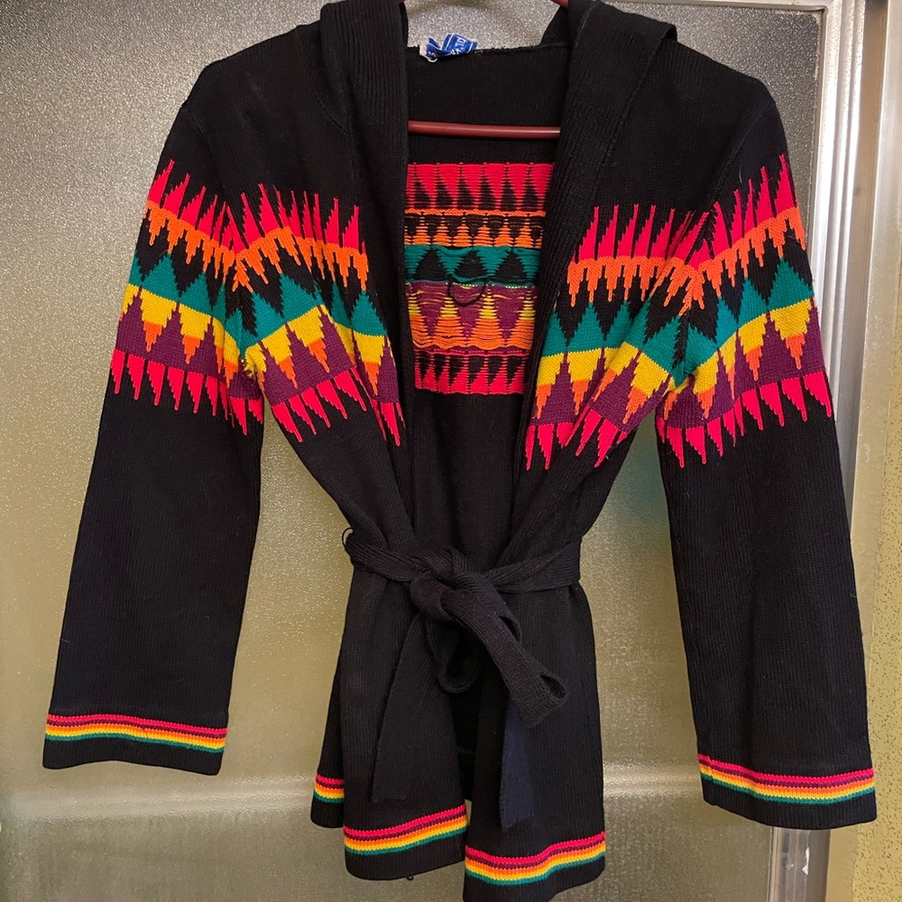 Vintage 70’s/80’s sweater/cardigan hoodie